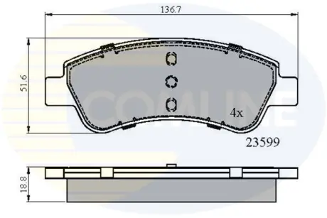 CBP01525 CBP01525 Comline - Гальмівні колодки до дисків COMLINE підбір по vin на Brocar
