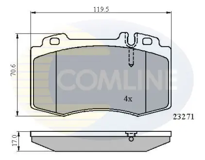 CBP01117 CBP01117 Comline - Гальмівні колодки до дисків COMLINE підбір по vin на Brocar