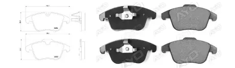 71474AAP Колодки гальмівні передні Ford Mondeo IV (BA7) (07-15) APLUS підбір по vin на Brocar