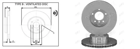 61556AP Гальмівний диск перед. BMW 520i/525i/525d(E60) 7.03-(310x24mm APLUS подбор по vin на Brocar