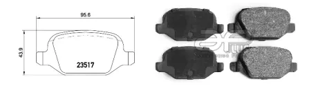 71237AAP Колодки тормозные задние Alfa Romeo 147 (937_) (00-10) APLUS подбор по vin на Brocar