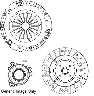 CK1008215 Комплект зчеплення з вижимним PASSAT B6/B7/A3 1.8-2.0 TSI/TDI 08-12 (240mm) NATIONAL підбір по vin на Brocar