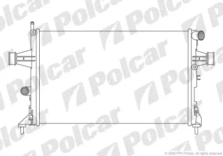 5508086X Радиатор ASTRA G 98- POLCAR подбор по vin на Brocar