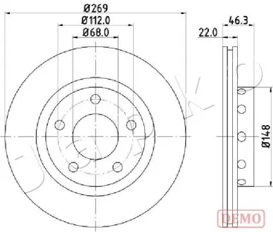 610913C Гальмівний диск JAPKO підбір по vin на Brocar