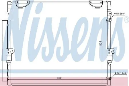 40304 Радіатор кондиціонера NISSENS підбір по vin на Brocar