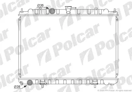 2746084K Радиатор, X-TRAIL I(T30), 01. POLCAR подбор по vin на Brocar