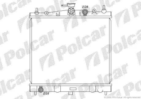 2707084K Радіатор MODUS / GRAND MODUS POLCAR підбір по vin на Brocar