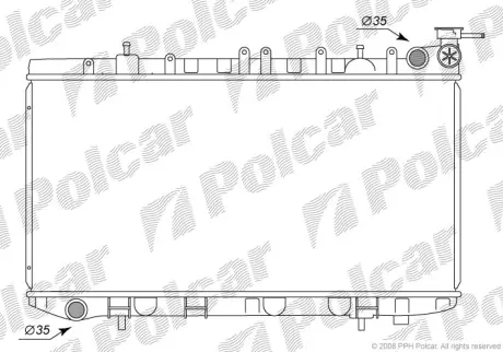 2729085K Радиатор, 100NX (B13), 03.90-0 POLCAR подбор по vin на Brocar