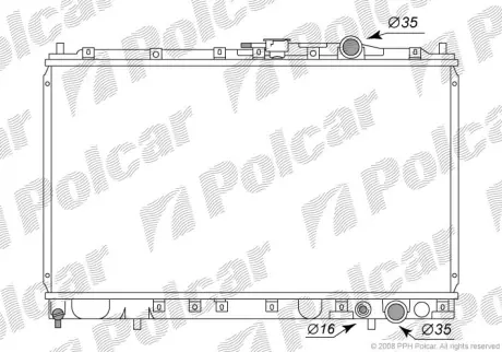 5230081K Радиатор, SPACE WAGON (N3_W, N POLCAR подбор по vin на Brocar