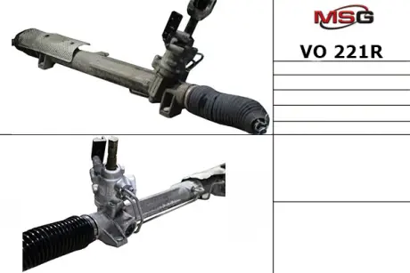 VO221R Рульова рейка з ГУР відновлена для левостороннего движения (1) Volvo XC90 02-16 MSG підбір по vin на Brocar
