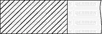 9109221050 YENMAK Комплект поршневих кілець (на 1 поршень) OPEL Vectra c 2.2 (86.5/0.5) (1.2/1.5/2.5) YENMAK підбір по vin на Brocar