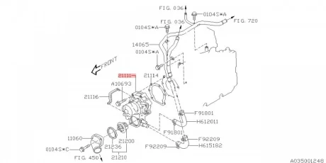 21111AA340 Автозапчасть SUBARU подбор по vin на Brocar